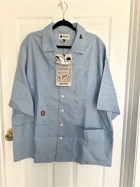 POP MART Hirono Living Wild Voyager Embroidered Short Sleeve Shirt